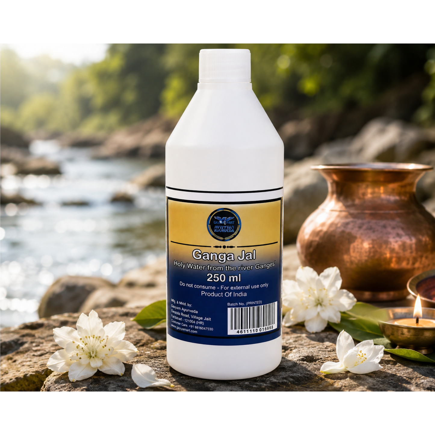 Ganga Jal Holy Water 250ml Pure Gangotri Water for Pooja Rituals Mandir Home