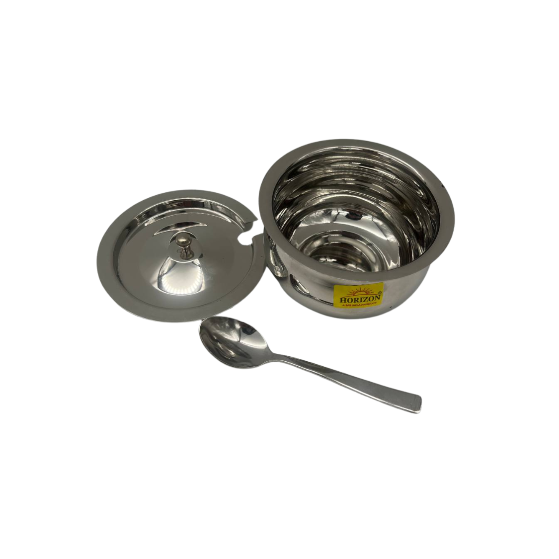 Stainless Steel Multipurpose Small Ghee Pot, Pickle Container with Spoon - 9CM