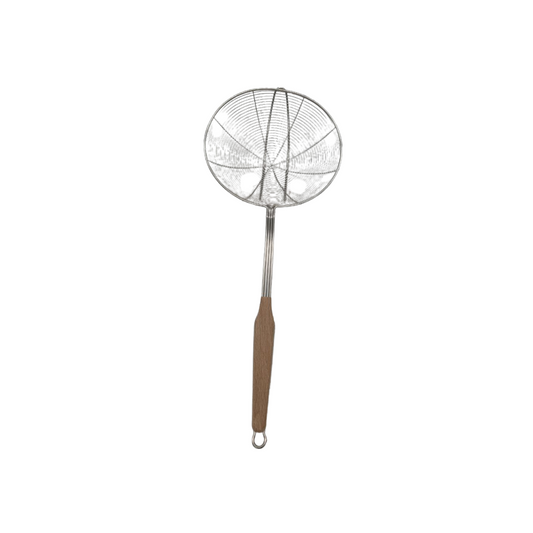 Stainless Steel Skimmer/Strainer with Wooden Handle - 4 Sizes Available