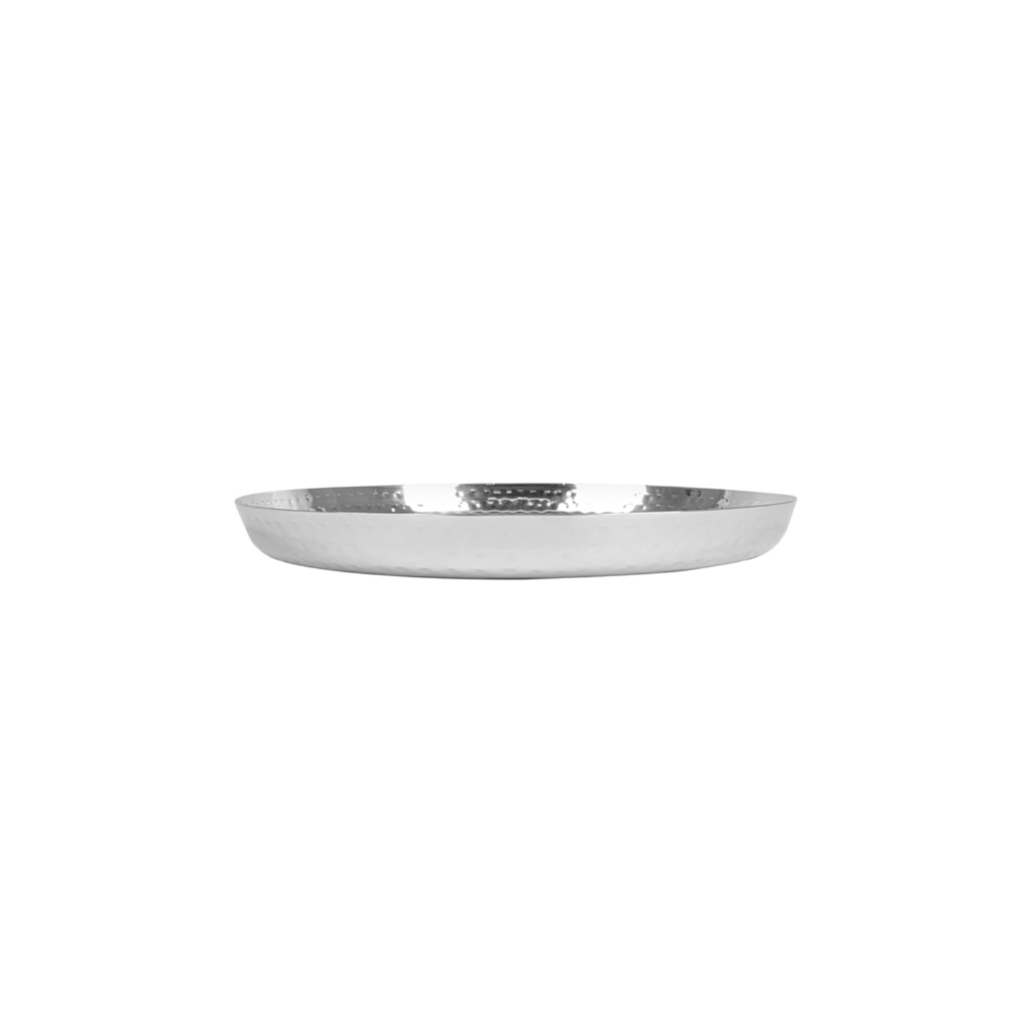Stainless Steel Hammered Plate 28cm – Premium Round Serving & Dining Plate