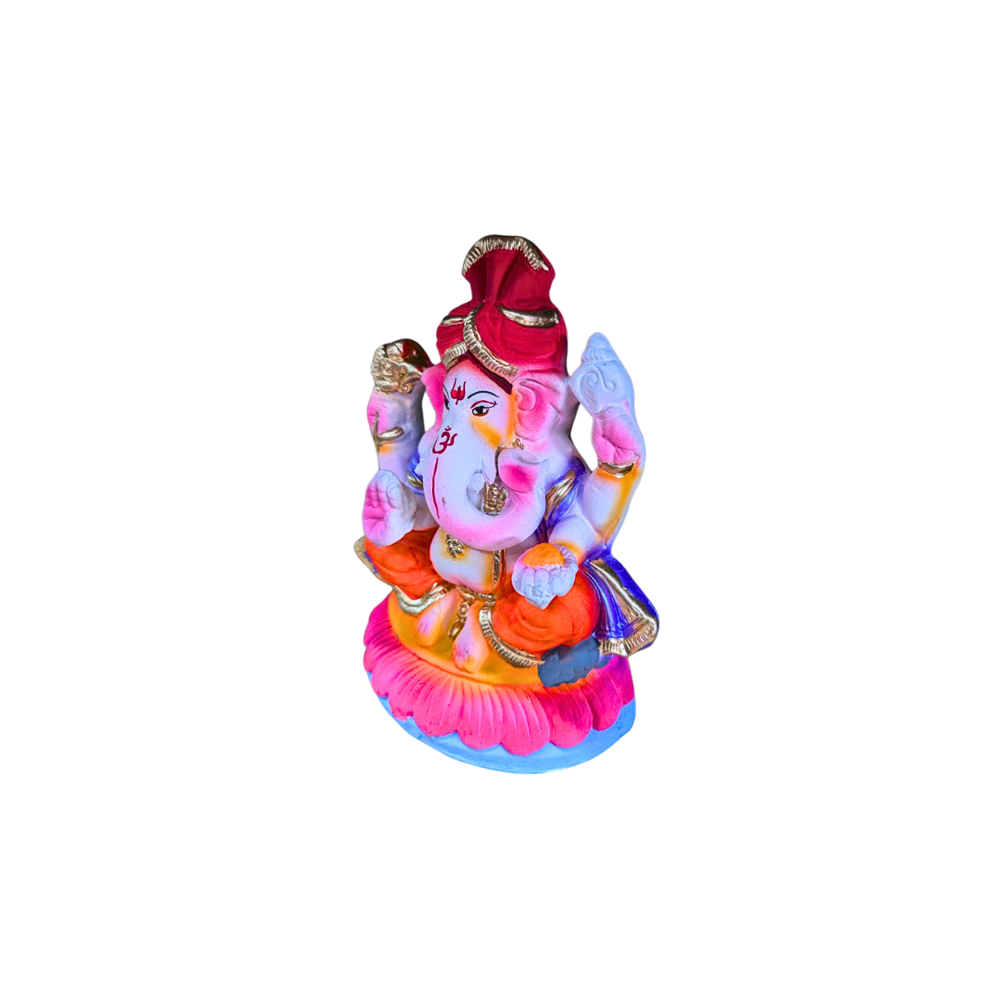 Eco-Friendly Handmade Clay Ganesh Idol for Ganpati Pooja - Available in 3 Sizes