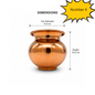 Copper Lota Kalash for Puja, Prayer & Copper Water Pot for Hindu Rituals