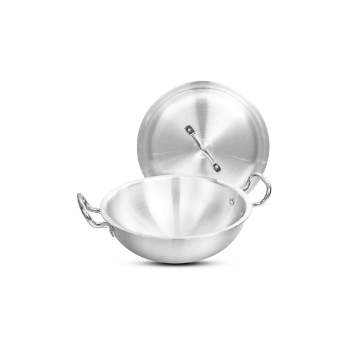 Klassic Round Aluminum Karahi Wok - 24cm