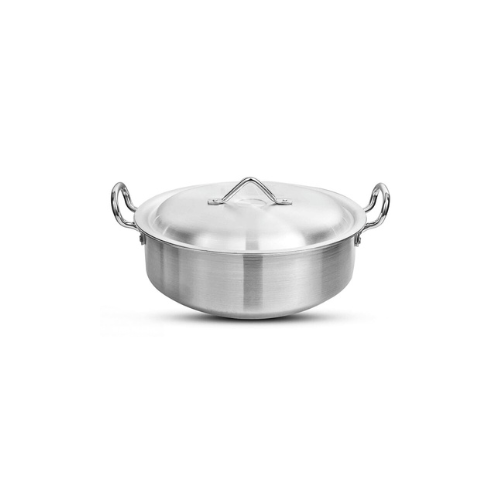 Klassic Flat Aluminum Karahi Wok - 22cm