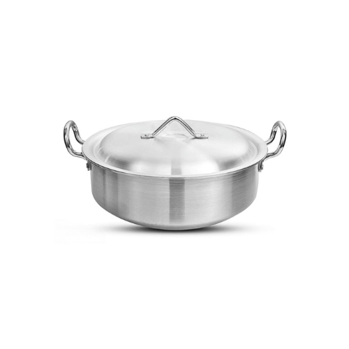 Klassic Flat Aluminum Karahi Wok - 24cm