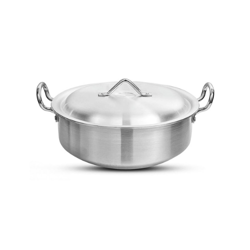 Klassic Flat Aluminum Karahi Wok - 26cm