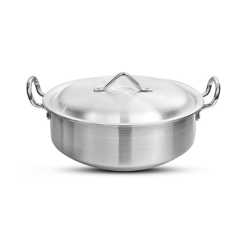 Klassic Flat Aluminum Karahi Wok - 28cm