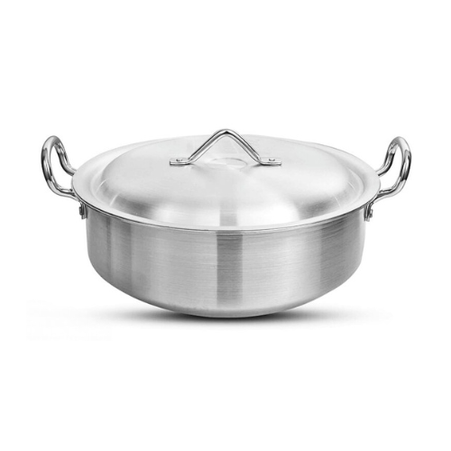 Klassic Flat Aluminum Karahi Wok - 30cm