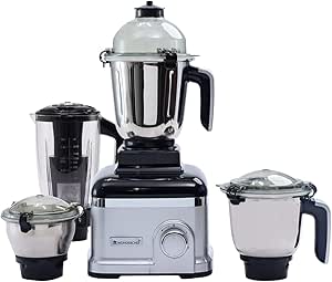 Wonderchef Sumo Mixer Grinder 3 Jars, Silver - 1000W