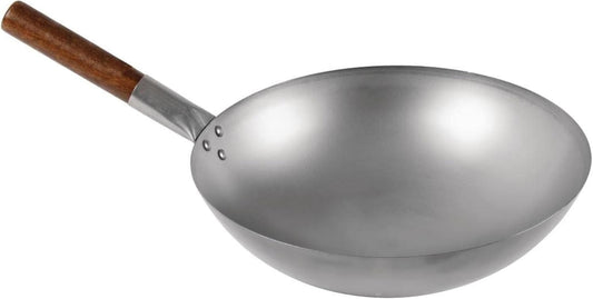 London Wok Carbon Steel Round Bottom Stir Fry Pan – 12", 13", 14" Sizes