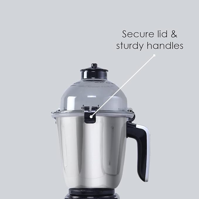 Wonderchef Sumo Mixer Grinder 3 Jars, Silver - 1000W