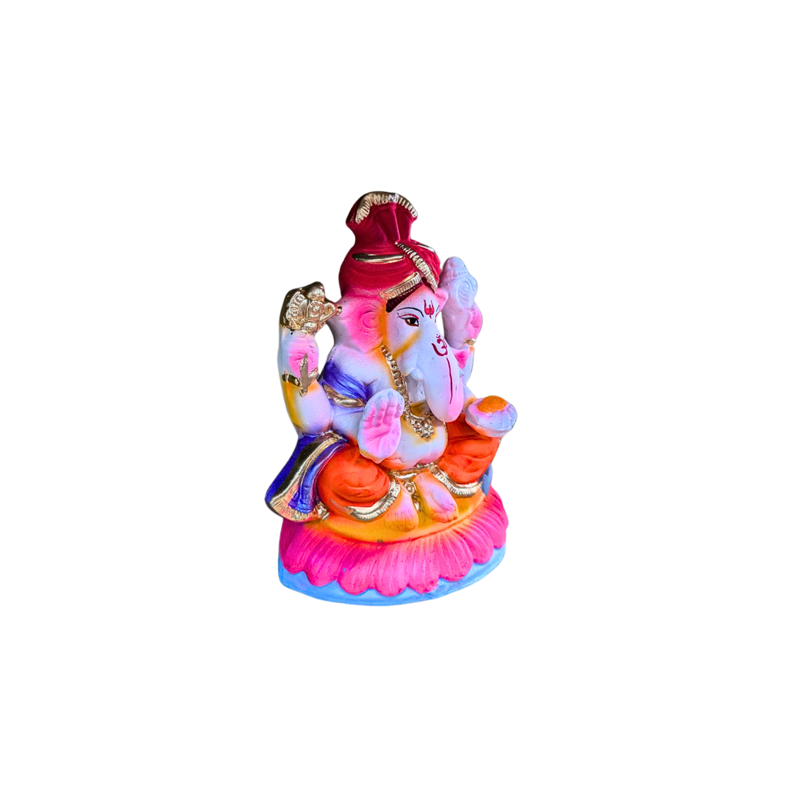 Eco-Friendly Handmade Clay Ganesh Idol for Ganpati Pooja - Available in 3 Sizes