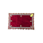 Red Embroidered Pooja Cloth with Stone Work – Ideal for God Idols & Religious Books (Available in 4 Sizes & Shapes)