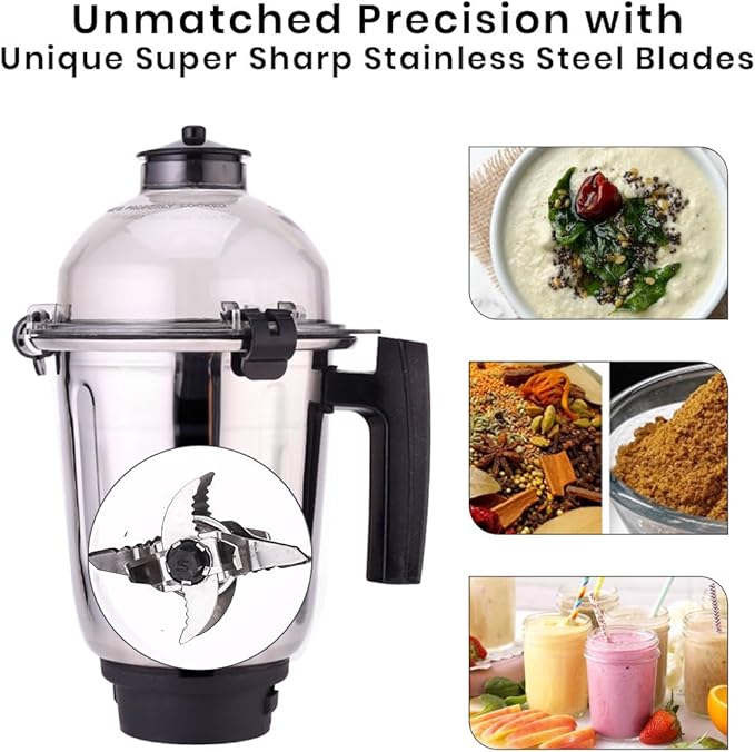 Wonderchef Regalia Mixer Grinder 750W, 3-Jar, Black