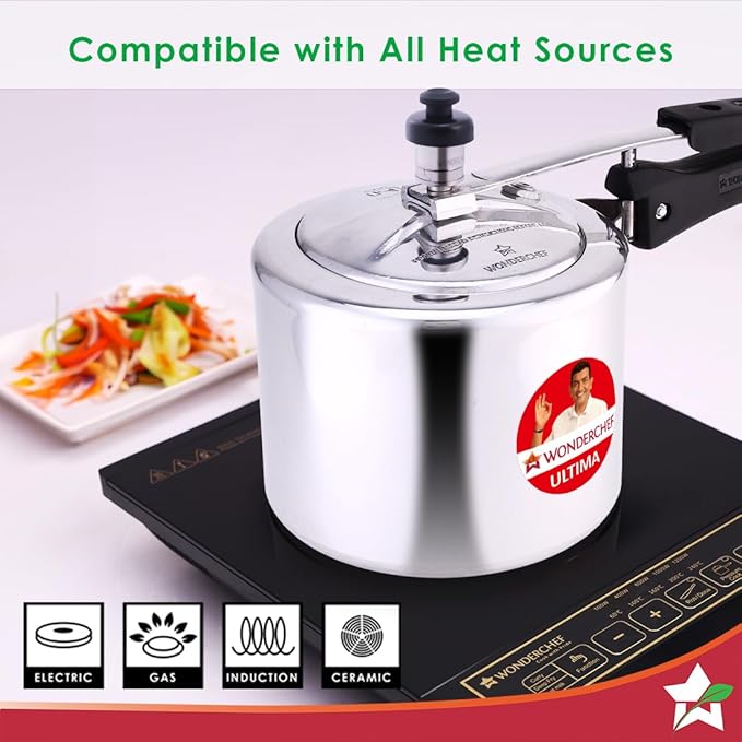 Wonderchef Ultima Pressure Cooker, 3L & 5L – Heavy-Duty, Induction Friendly