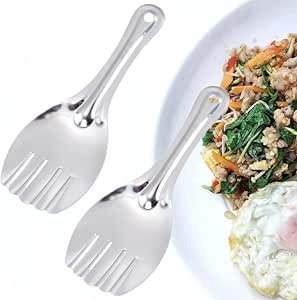 Stainless Steel Rice Serving Panja Spoon – Set of 2