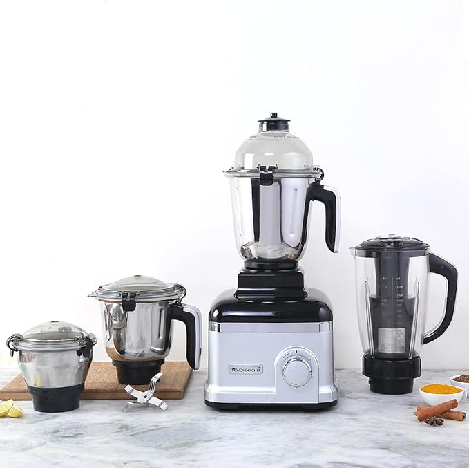 Wonderchef Sumo Mixer Grinder 3 Jars, Silver - 1000W