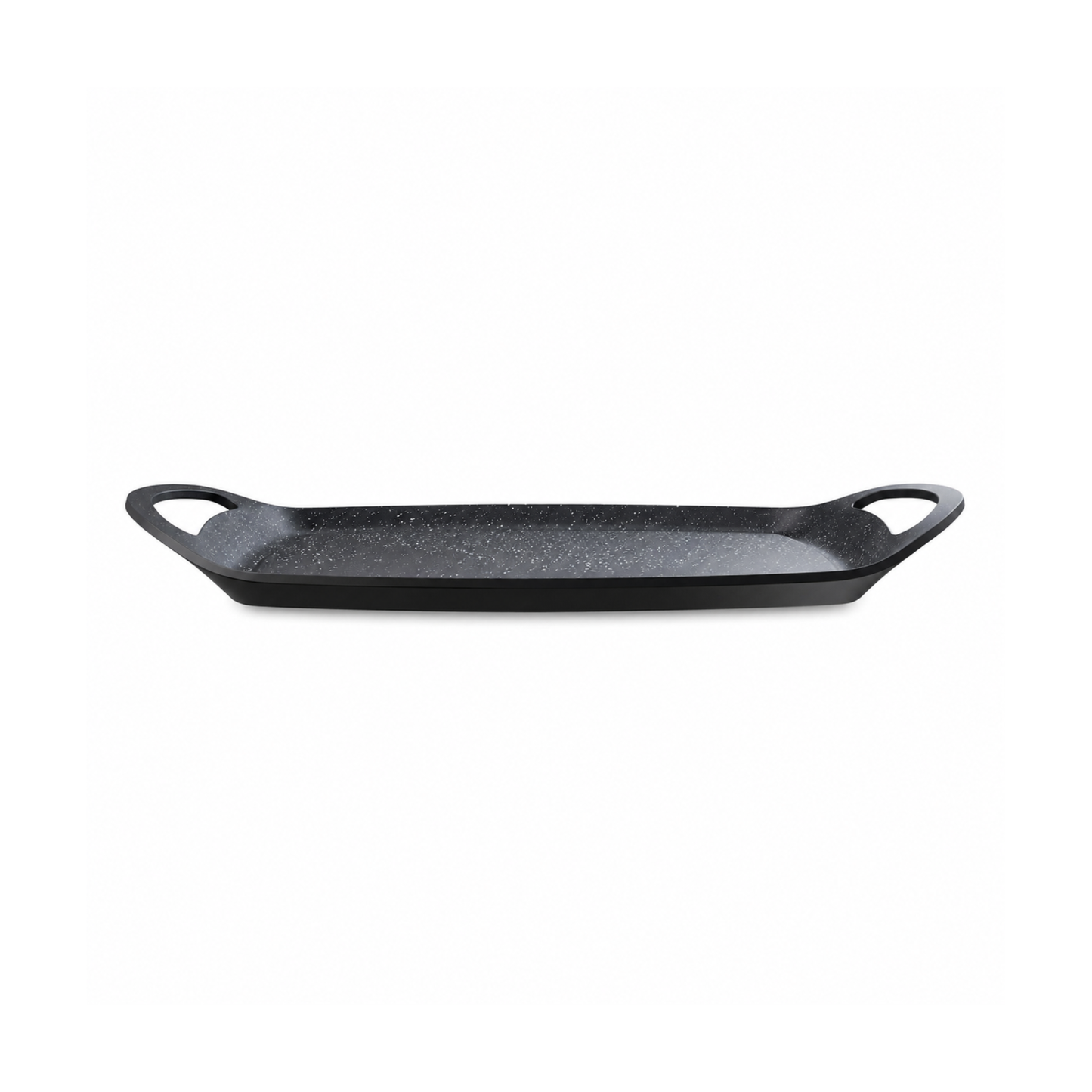 Non Stick Grill Plate 47cm White Dot Design Serving Tray with Handles