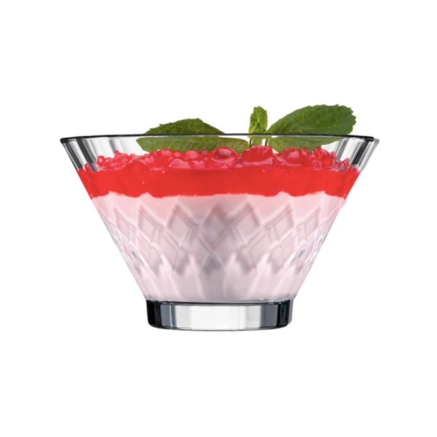 Set of 6 Clear Glass Dessert Bowls 12cm Serving Bowls for Fruit Ice Cream Cereal
