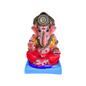 Handmade Colorful Clay Ganpati Idol with Stone Studded Detailing - Available in 3 Sizes