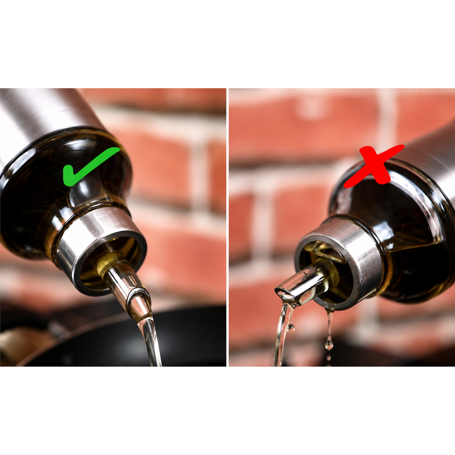 500ml Stainless Steel Oil Dispenser Bottle with Precision Pouring Spout