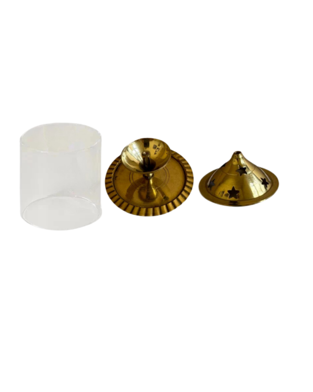 Brass Jyoti Diya Oil / Ghee Lamp with Glass Cover & Lid Traditional Pooja Lamp for Mandir Temple Prayer Room Diwali Decoration Hindu Religious Jyot (Sold Individually, Multiple Sizes)