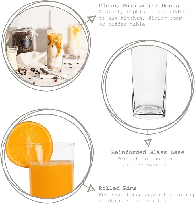 LAV Liberty Highball Glasses – Set of 3, 360ml