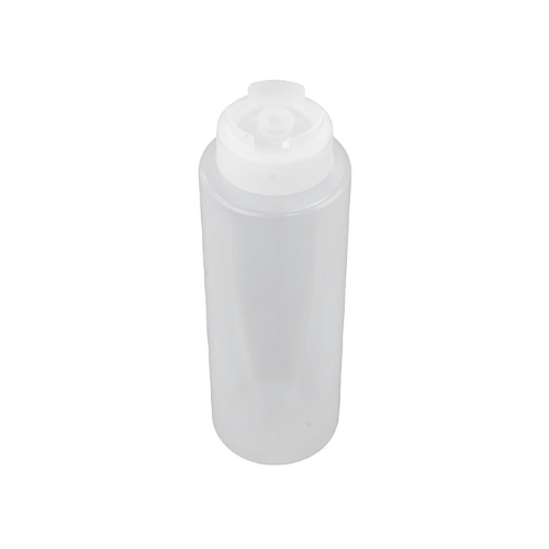 Chefset 24oz Clear Sauce Bottle - Silicone Anti Drip Tip