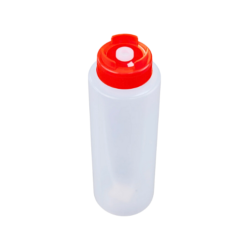 Chefset 24oz Red Sauce Bottle - Silicone Anti Drip Tip