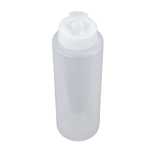 Chefset 32oz Clear Sauce Bottle - Silicone Anti Drip Tip