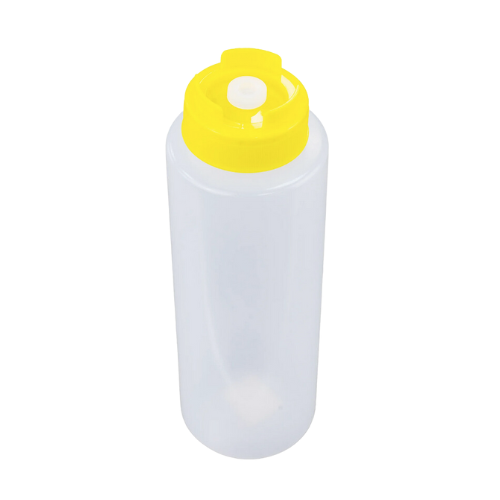 Chefset 32oz Yellow Sauce Bottle - Silicone Anti Drip Tip