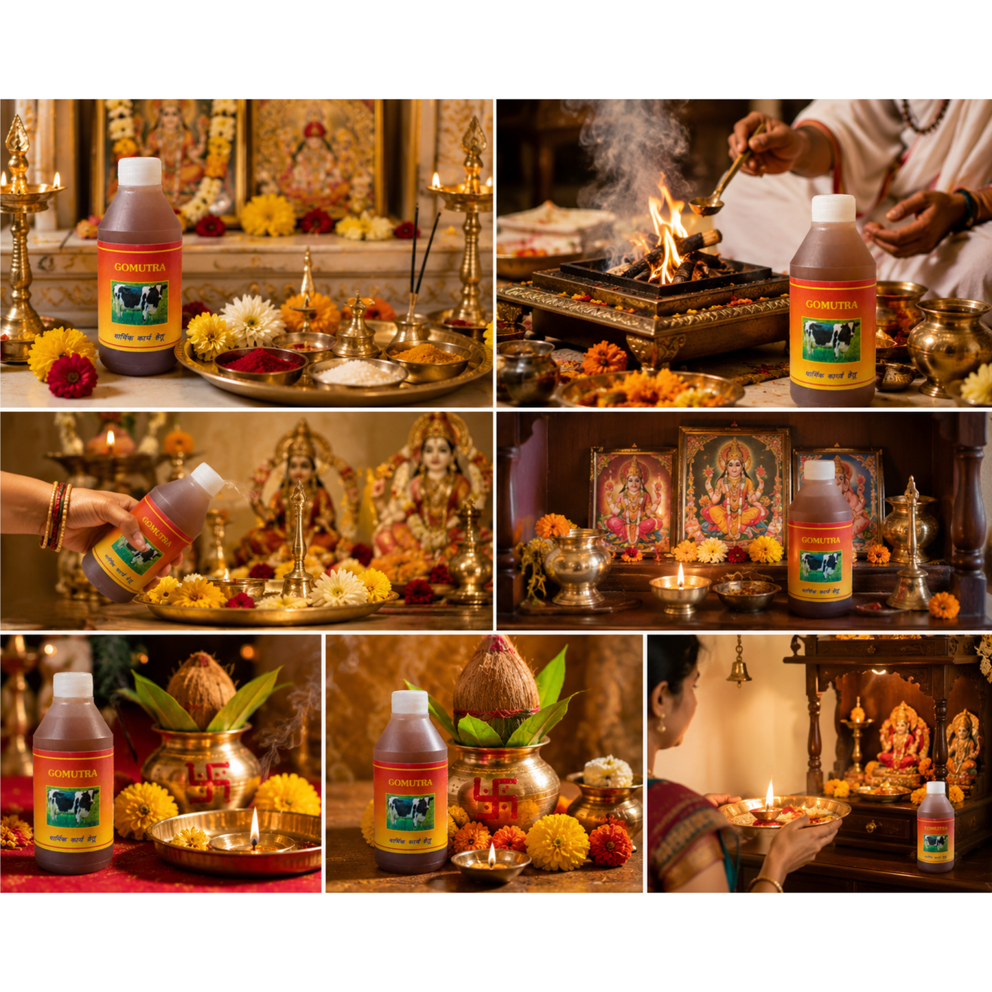 Gomutra Cow Urine for Religious Pooja Rituals 100ml Spiritual Purification