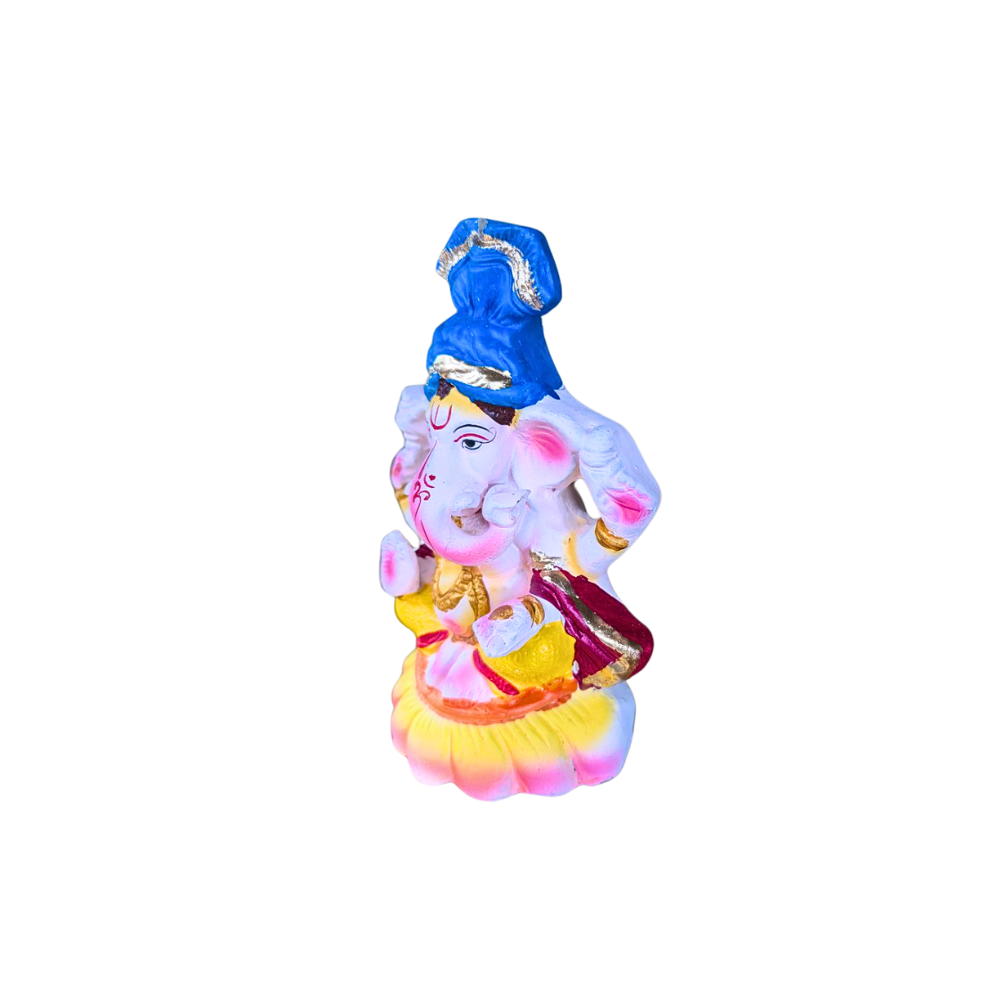 Eco-Friendly Handmade Clay Ganesh Idol for Ganpati Pooja - Available in 3 Sizes