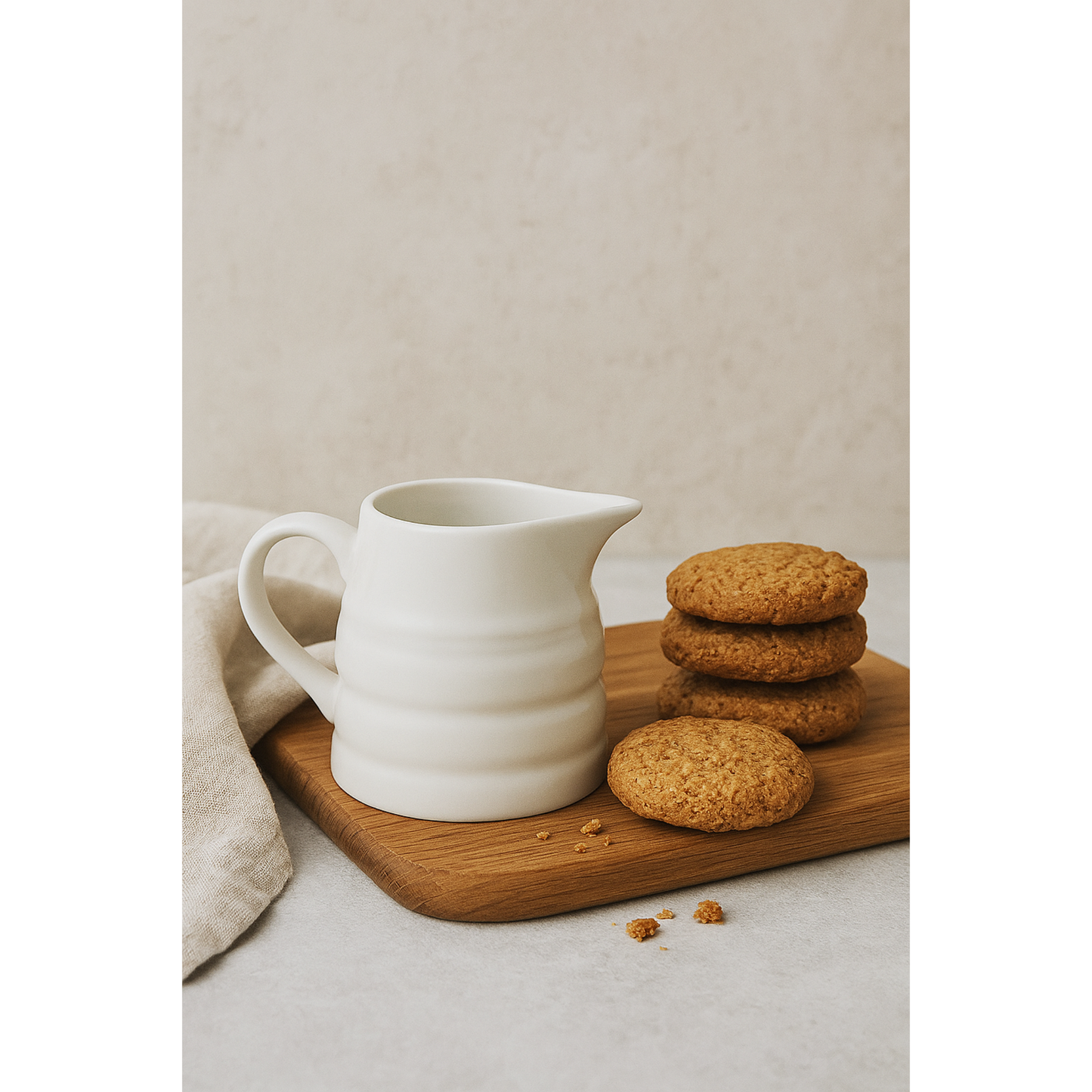 White Ceramic Milk Churn Jug 1 Pint – Classic Farmhouse Cream & Milk Server