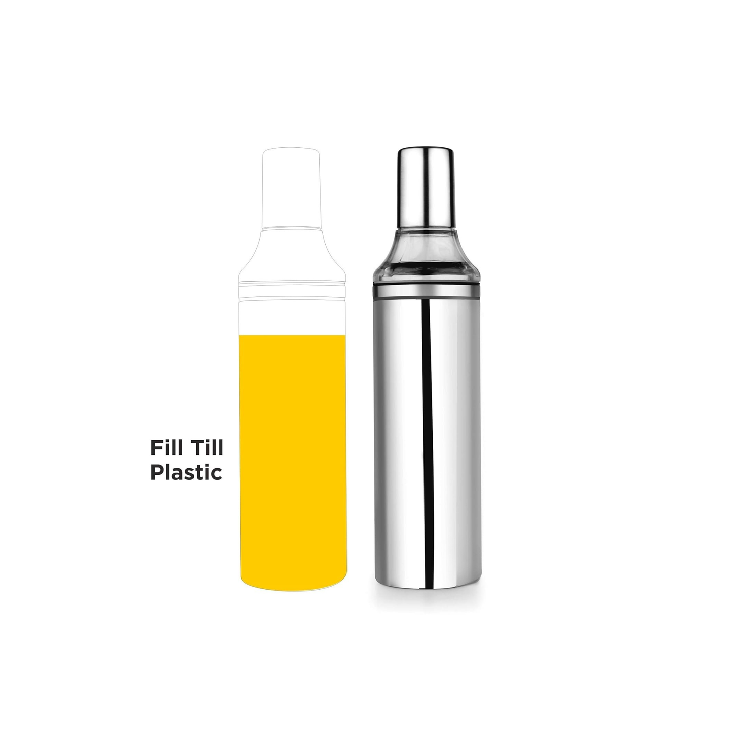 500ml Stainless Steel Oil Dispenser Bottle with Precision Pouring Spout