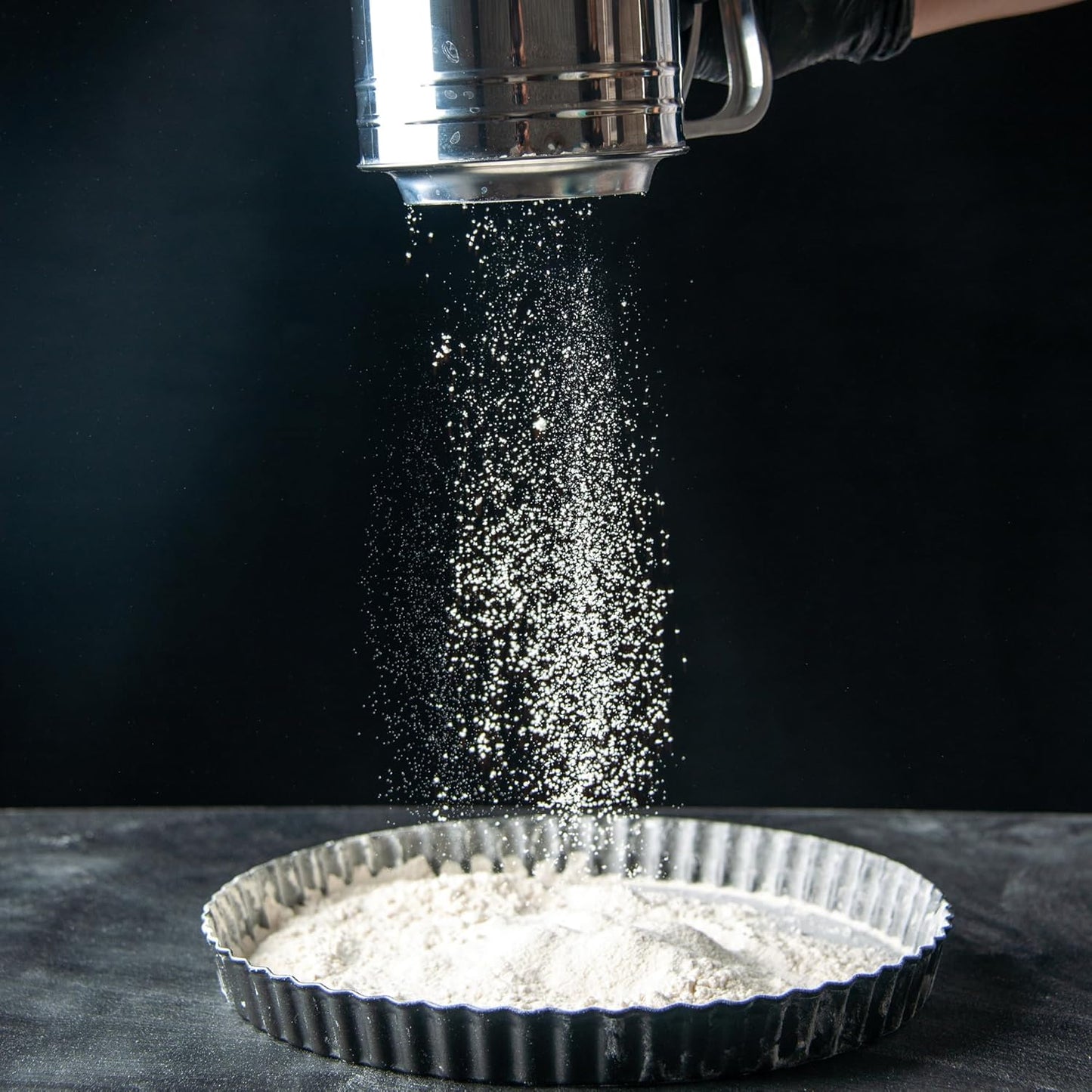 Stainless Steel Dredger Shaker with Handle 10oz/300ml for Sugar, Flour/Chocolate