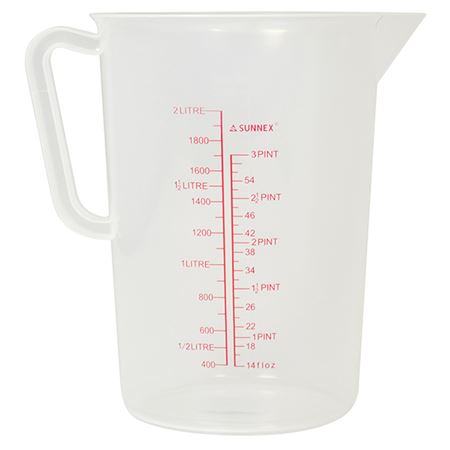 Sunnex Measuring Jug 2 Ltr Clear PP Plastic