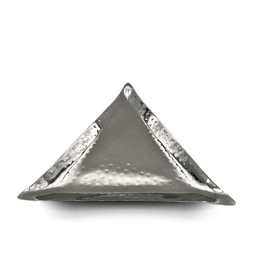 Indian Hammered stainless Steel triangle tray