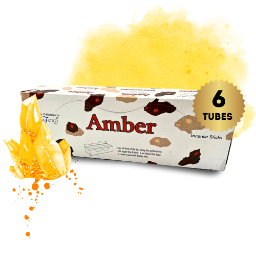 Stamford Amber Incense Sticks - Pack of 6 Tubes