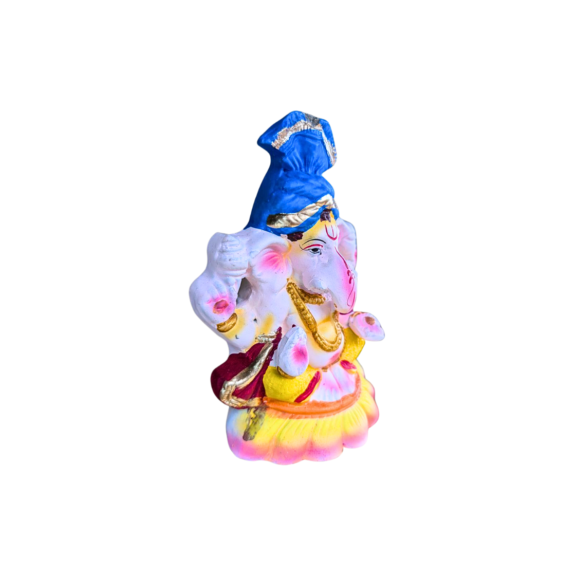 Eco-Friendly Handmade Clay Ganesh Idol for Ganpati Pooja - Available in 3 Sizes