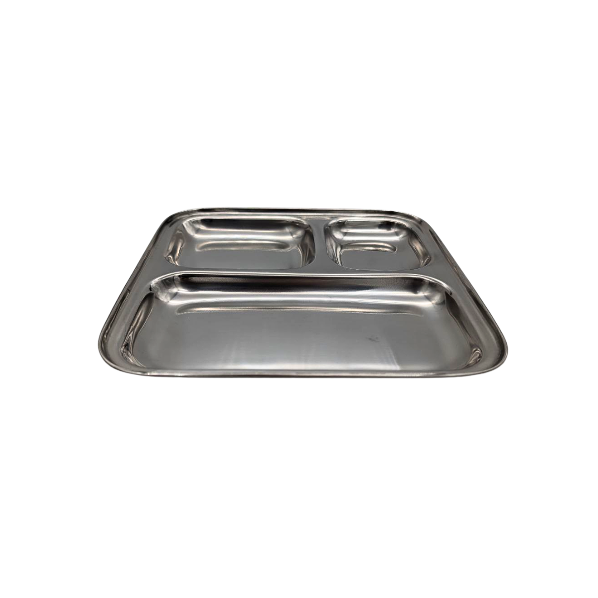 Stainless Steel Kids Food Tray – Two Variants: 4-Portion (21x25 cm) & 3-Portion (22x22 cm)