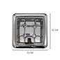 Masala Dabba Stainless Steel See-Through 9 Compartments 21 x 21 x 6 cm