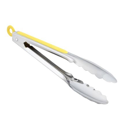 Tongs S/S Yellow Handle 23 cm / 9"