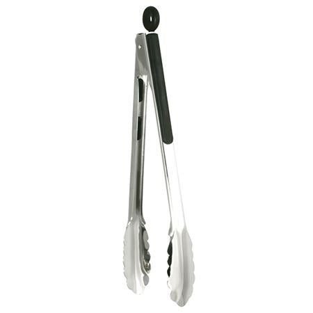 Tongs St St Black Handle 30cm 12in