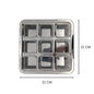 Masala Dabba Stainless Steel See-Through 9 Compartments 21 x 21 x 6 cm