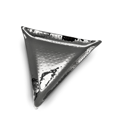 Indian Hammered stainless Steel triangle tray