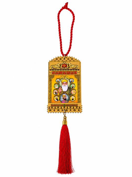 10 Sikh Gurus Religious Hanging Picture Tassel Car Prayer Room Spiritual Décor