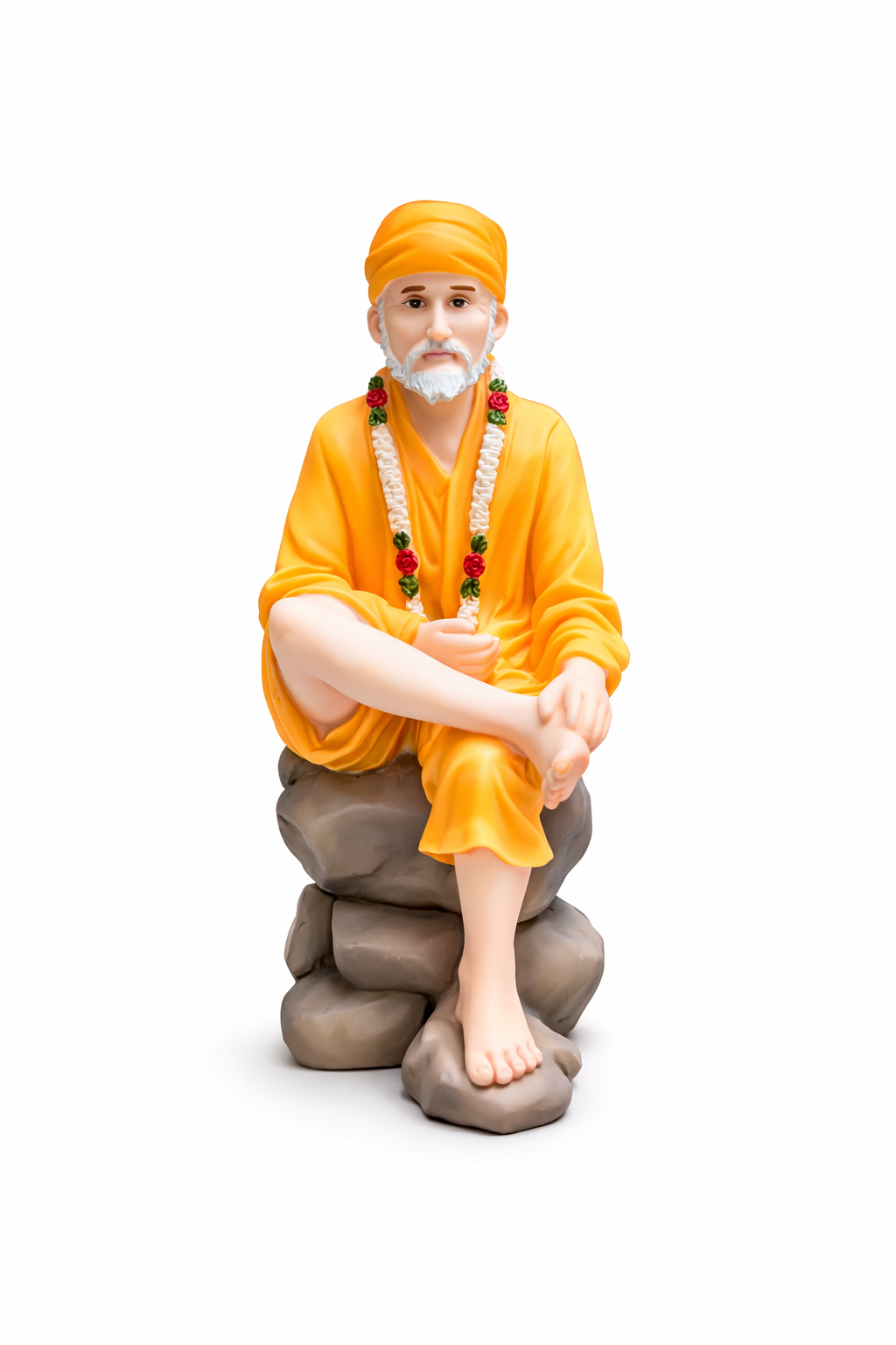 C&S Sai Baba Statue 11cm Hindu God Idol Mandir Pooja Decor Spiritual Table Showpiece Gift