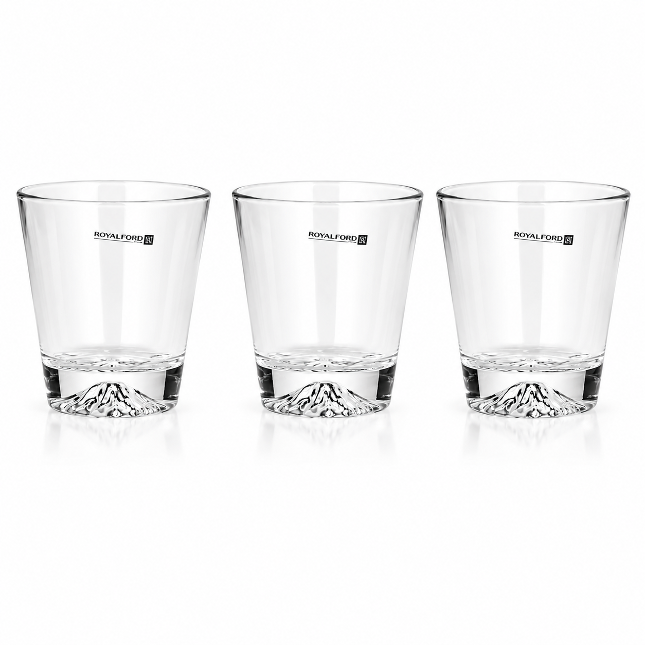 3 x Clear Glass Tumblers 290ml Drinking Glasses Water Juice Whisky Cocktail Cups