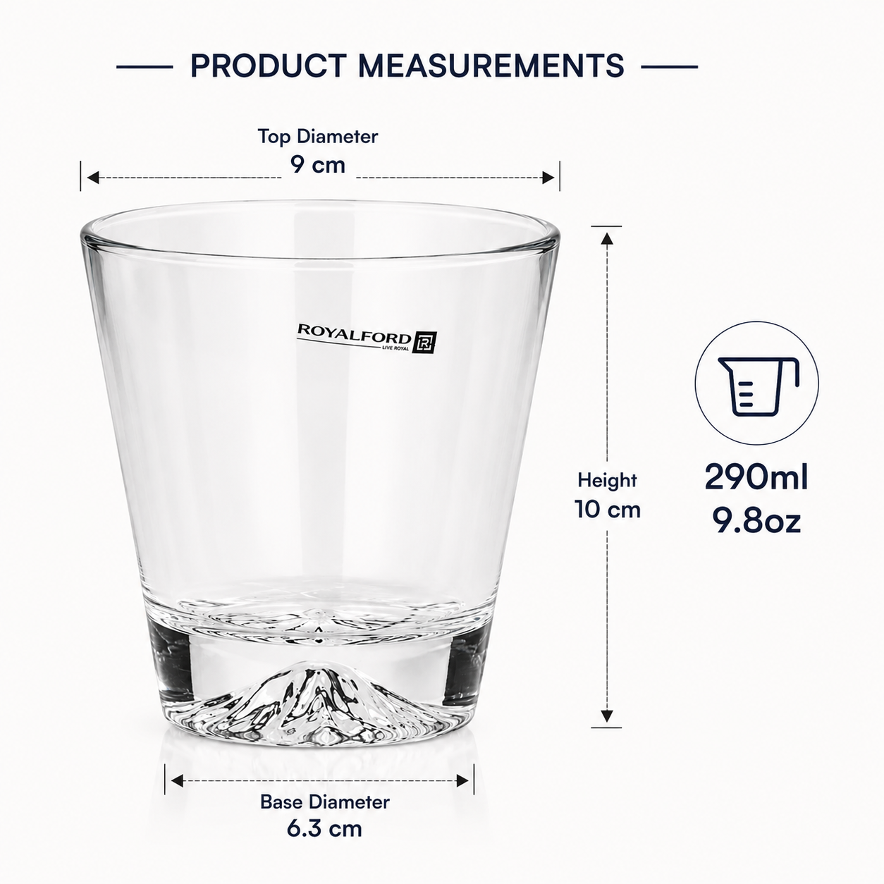3 x Clear Glass Tumblers 290ml Drinking Glasses Water Juice Whisky Cocktail Cups